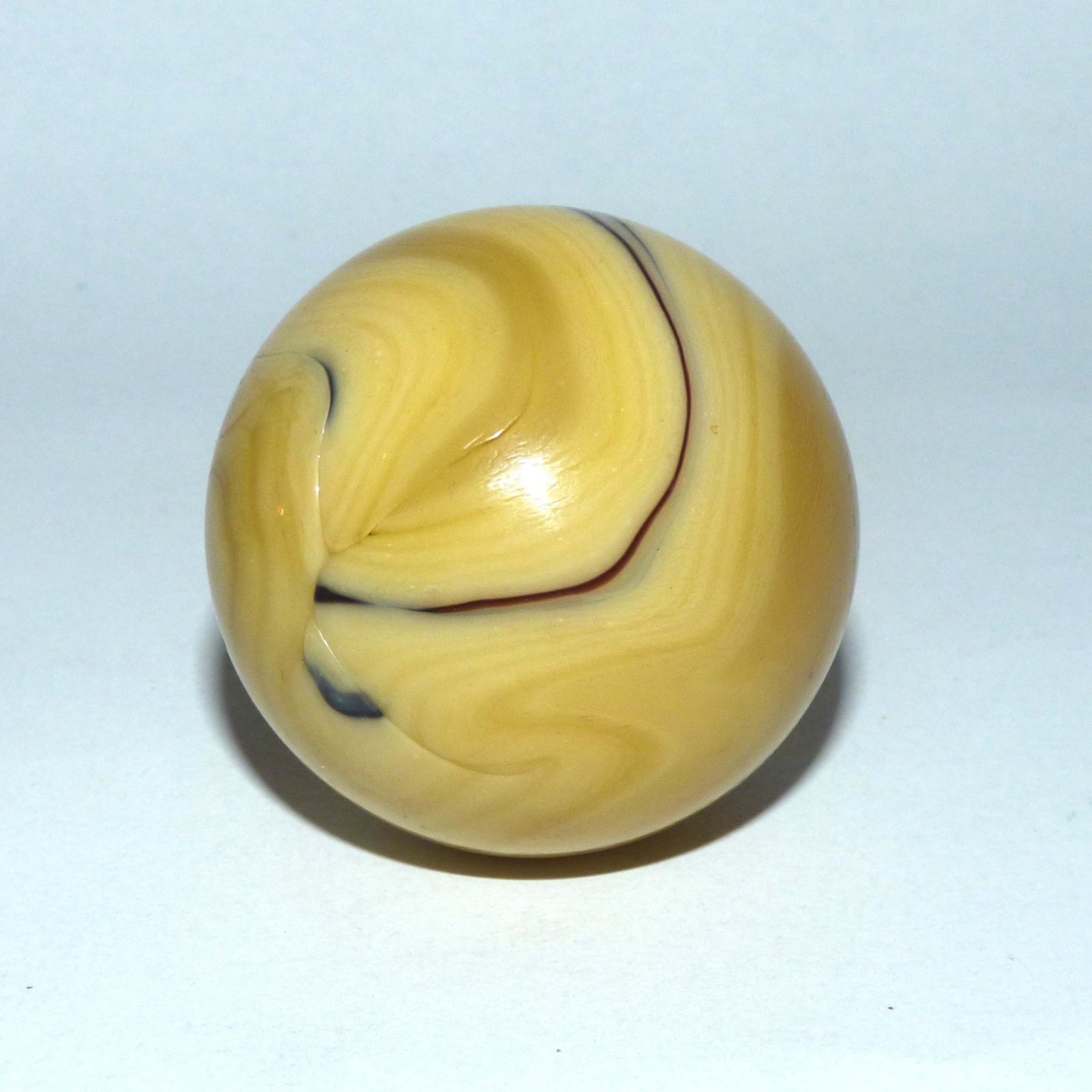 Toe Breaker 50mm Caramel Brown Swirl Vacor Marbles – Rare Pair Set of 2