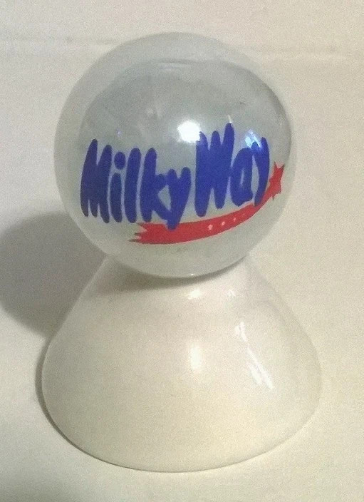 MILKY WAY CANDY BAR LOGO ON WHITE MARBLE