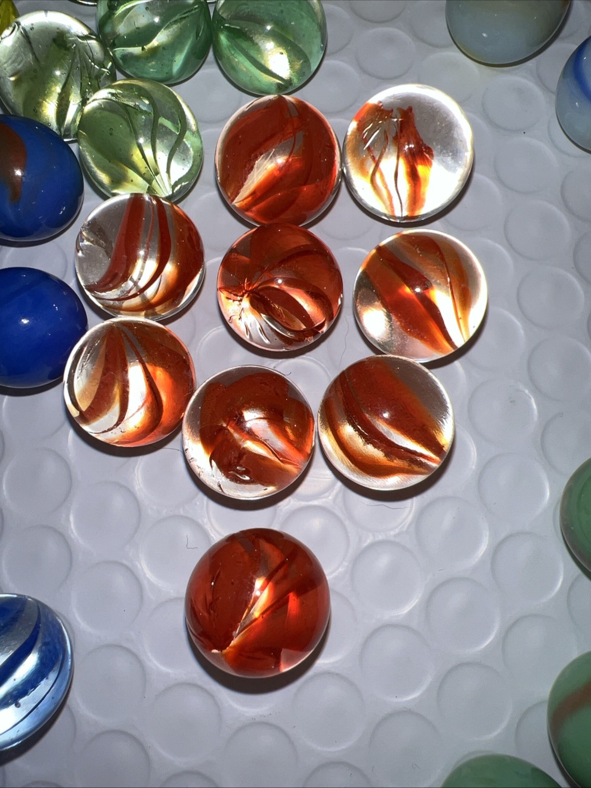 Lot of 43 Antique Vintage Marbles Opaque Swirl Shooter Agate Marble Cats Eye