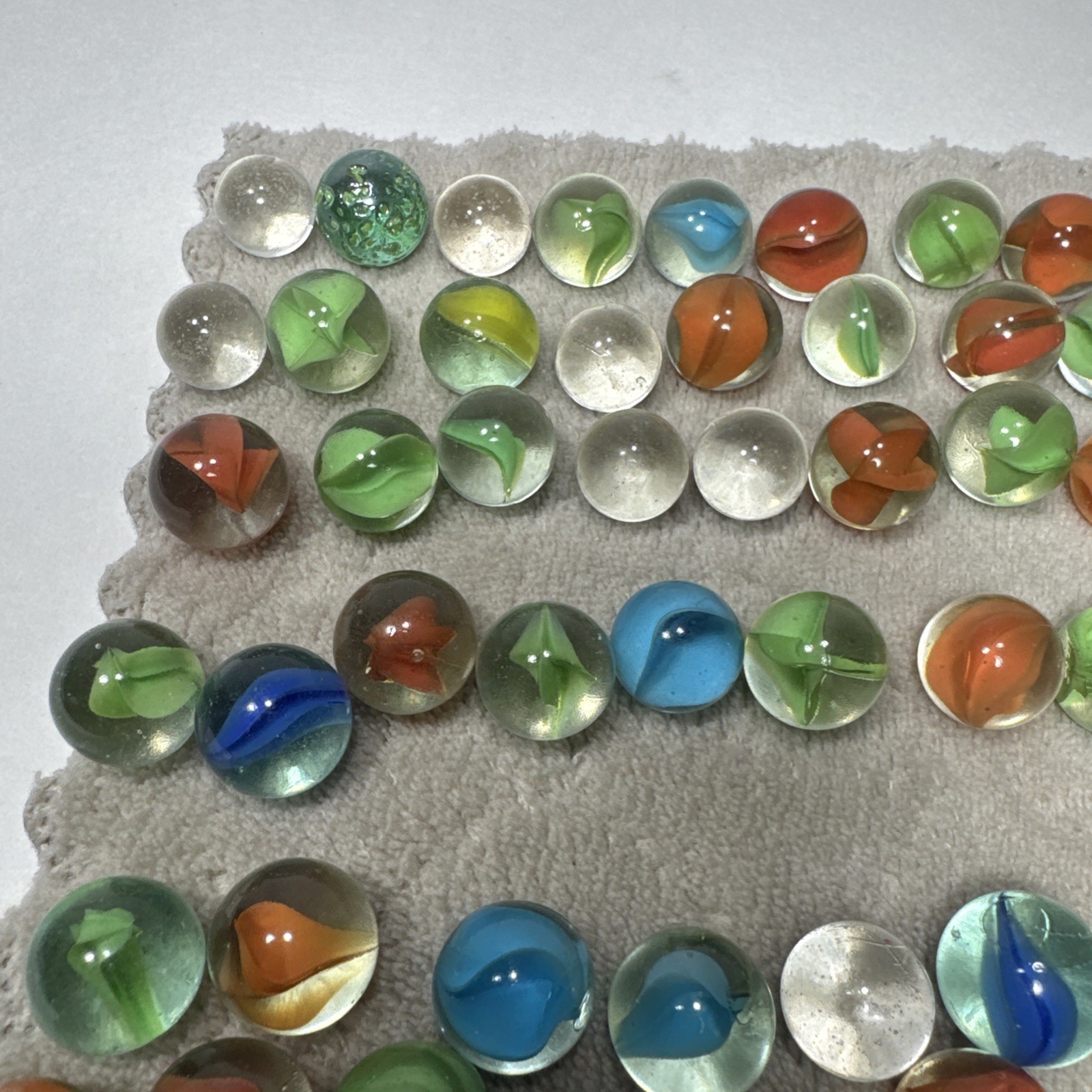 121 Vintage Marbles, Various Sizes