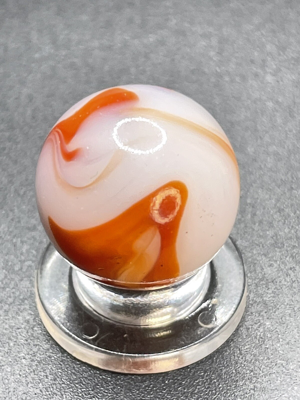 Alley Shooter Flame Swirl Marble Vintage Marbles 0.669”