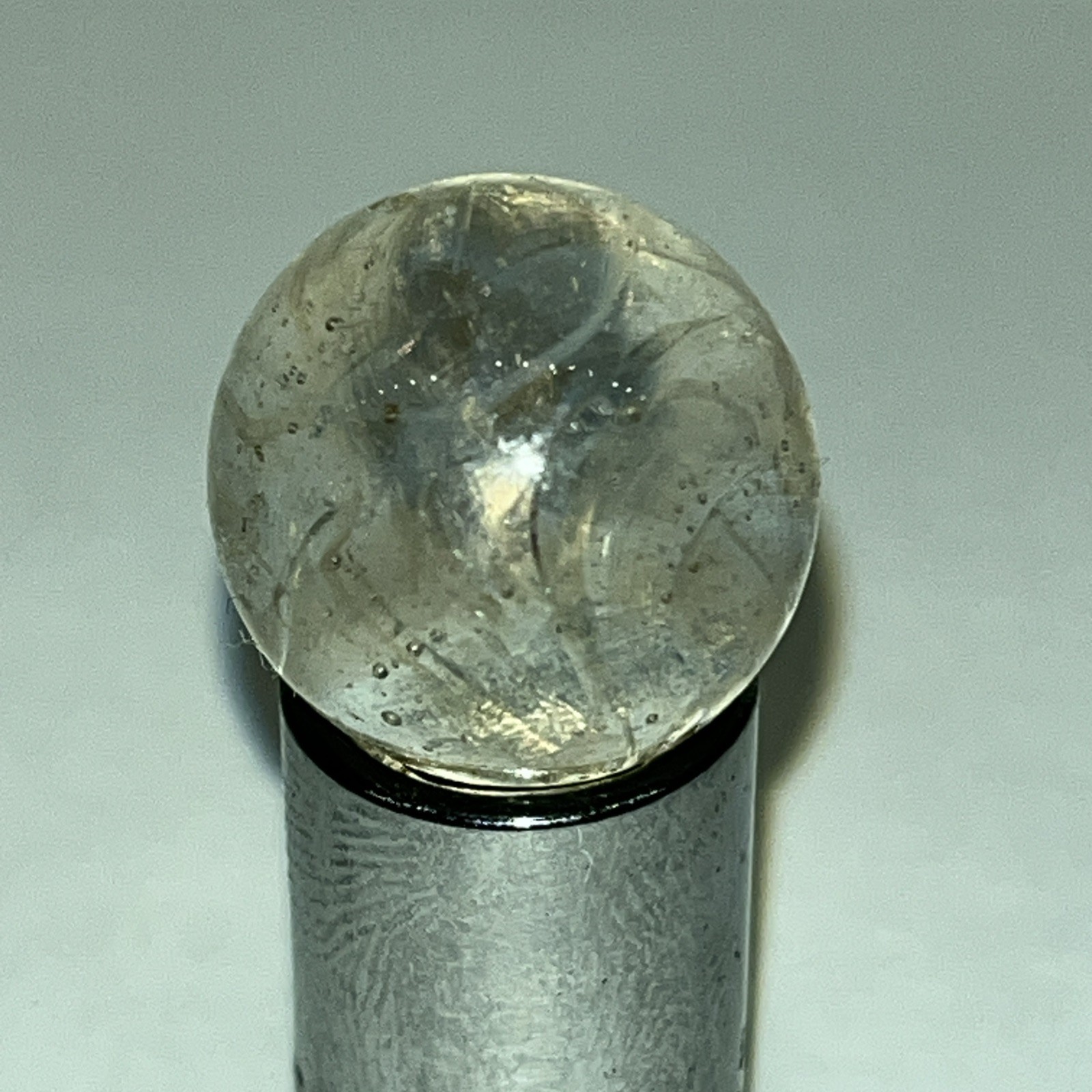 Vintage Marble .65 Clear Glass Ice Swirls Inside (17)