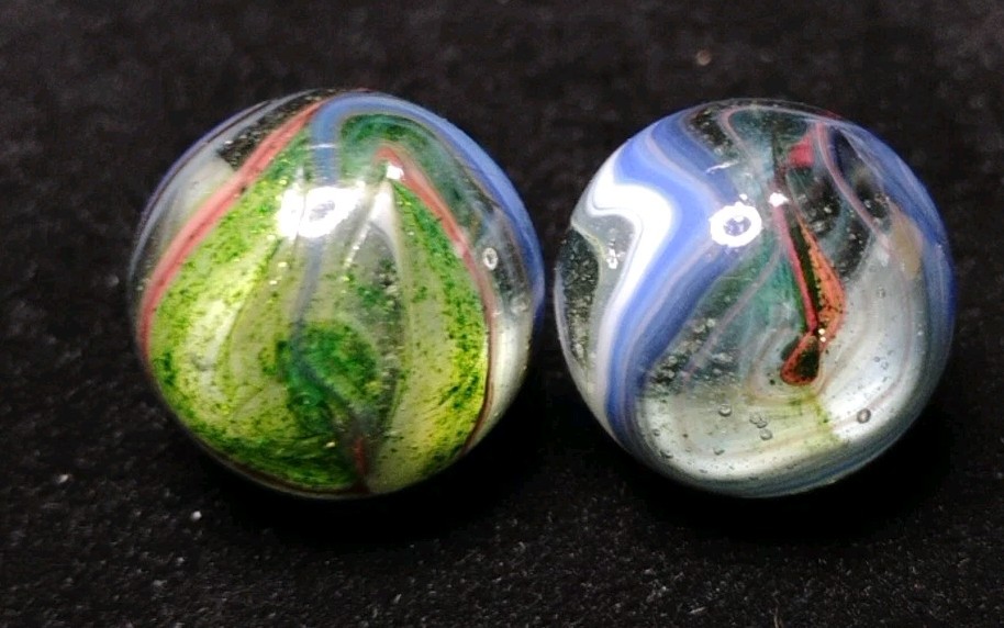 .73″-.70″ D.A.S. MARBLES LOT GREEN AV.🔥MINT-🔥 GLASS COLLECTOR TOYS