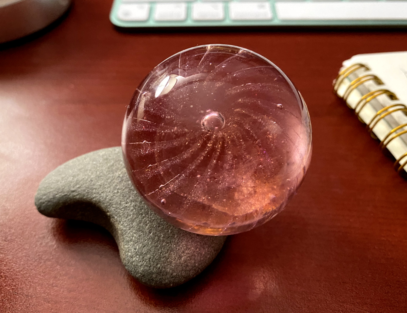 Ray Anderson Pink Infused Jelly (Fish) Marble 1.79″ circa 1997