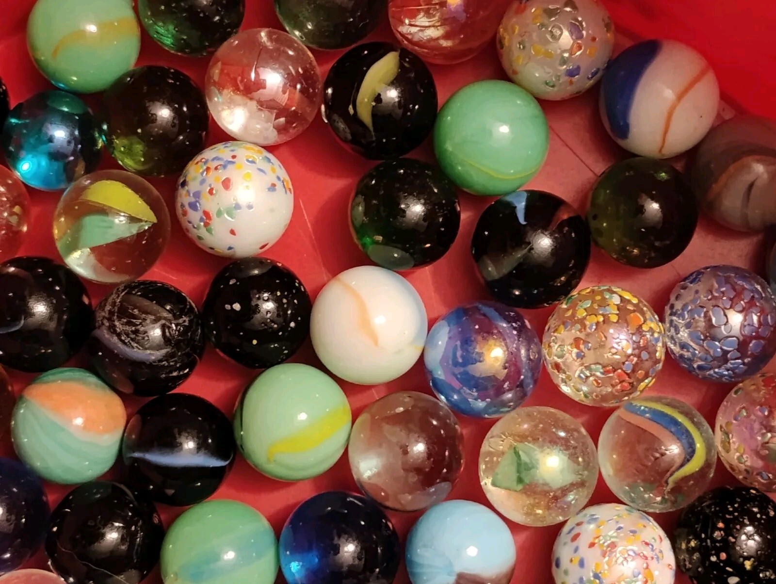 Vintage Marbles Lot Of 93 & 3 Crushers Imperial Book 1994
