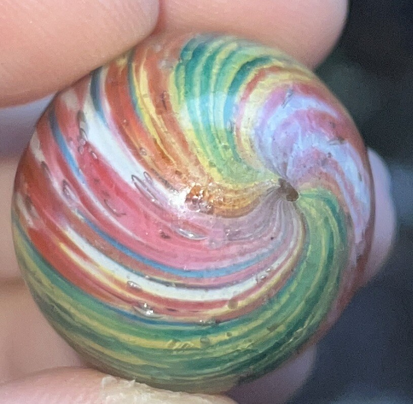 OUTSTANDING GERMAN Onion Skin Marble 15/16” German Multi Color Onion Skin Marble