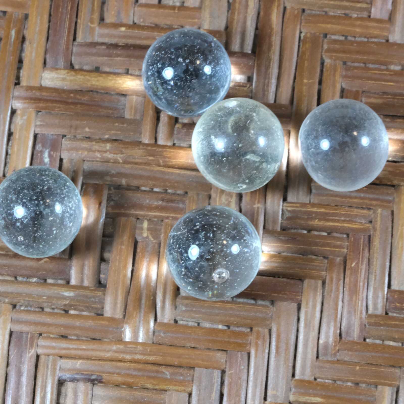 Vintage Clearie Clear Transparent Akro Vitro Agate Kokomo Marbles