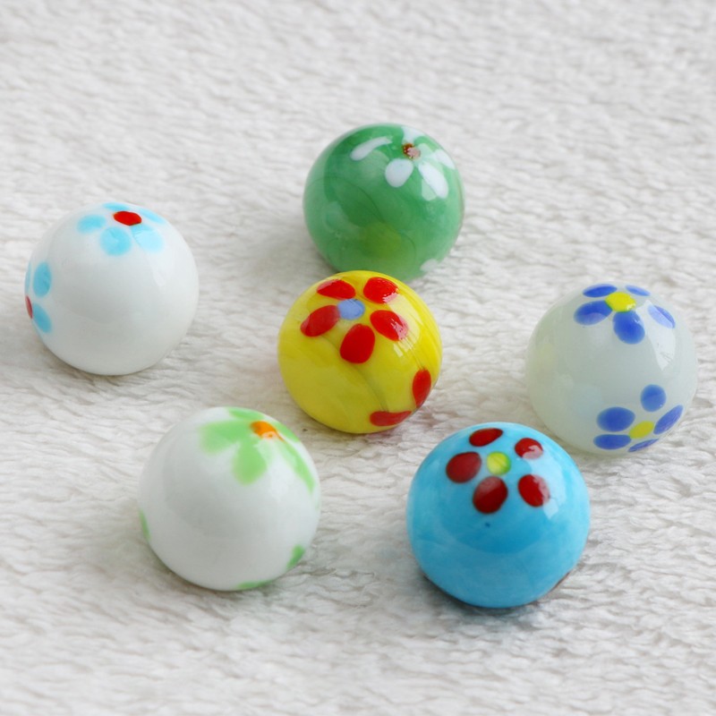 25mm Glass Marbles Round Glass Beads Vase Fish Tank Decor DIY Craft Toy Game