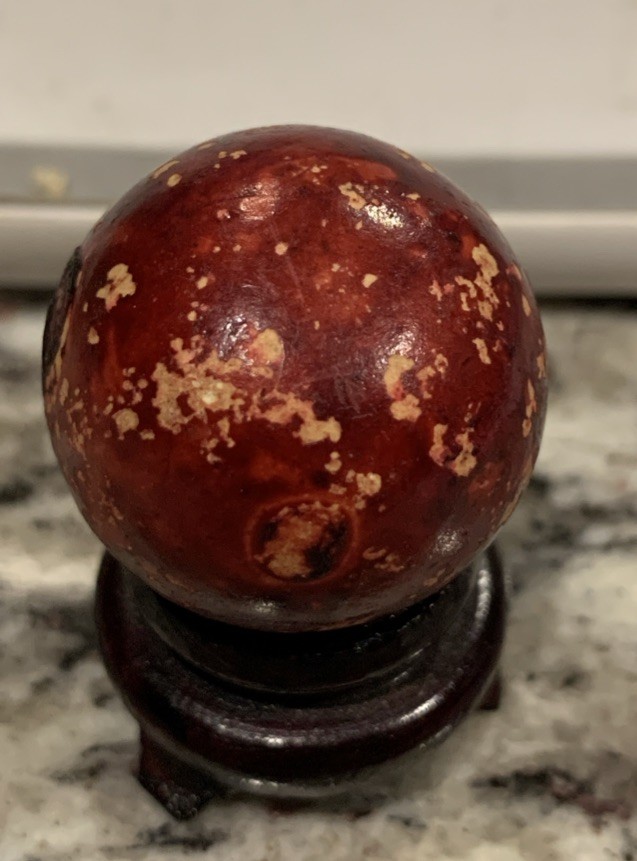 Rare Antique Red Bennington Handmade German Marble 25mm /.64