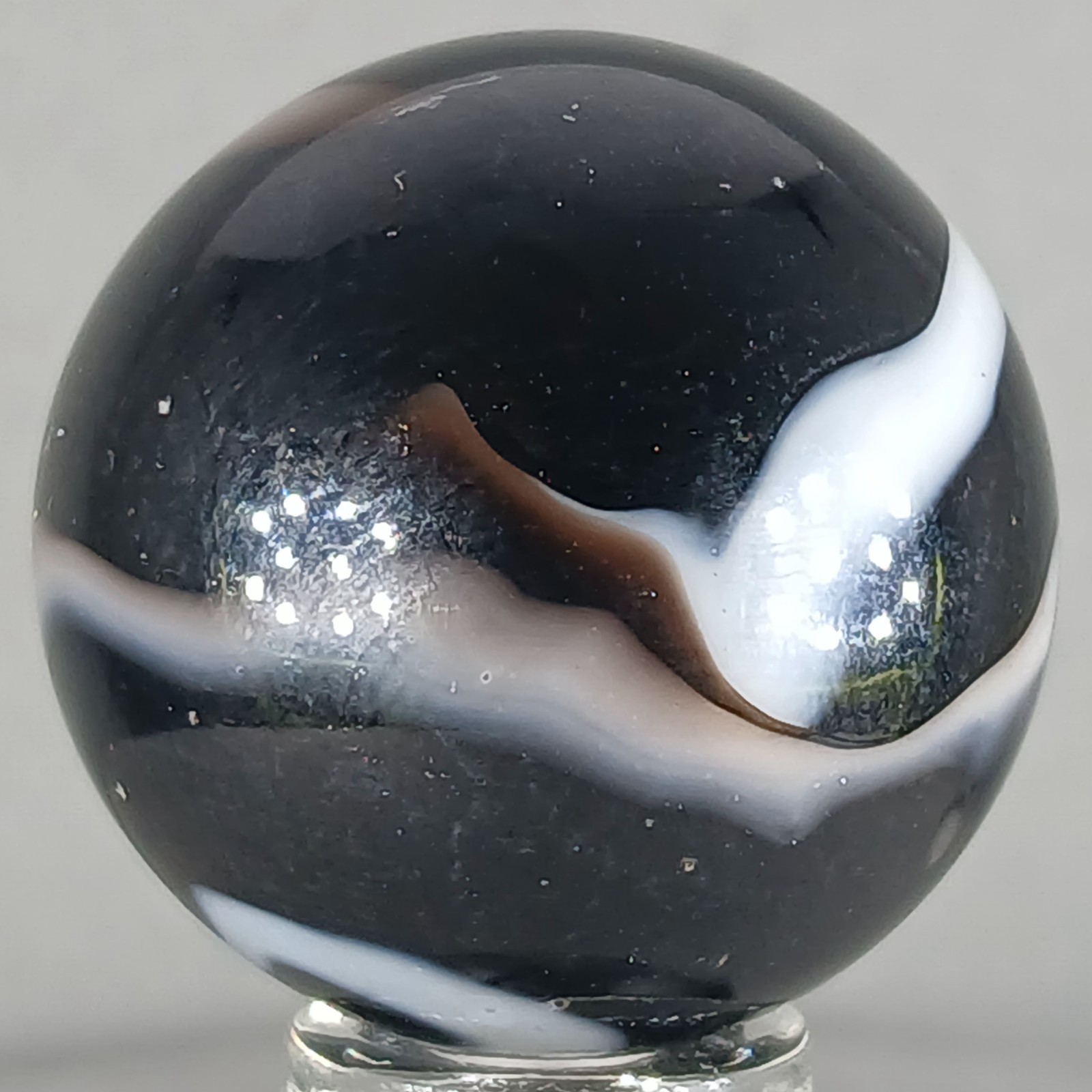 Large Vacor Zebra Marble .97 Inches Near-Mint Condition Condition