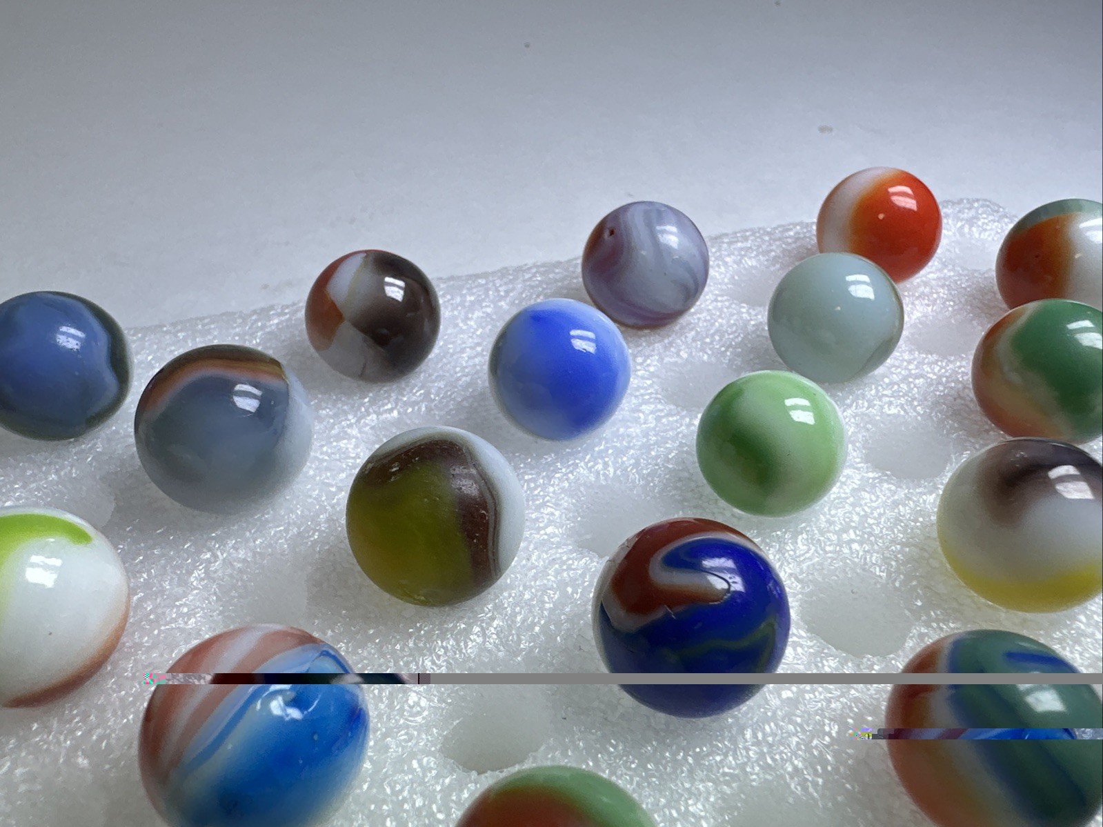 348 Awesome Mixed Lot Of 30 Vintage Vitro Agate Marbles!