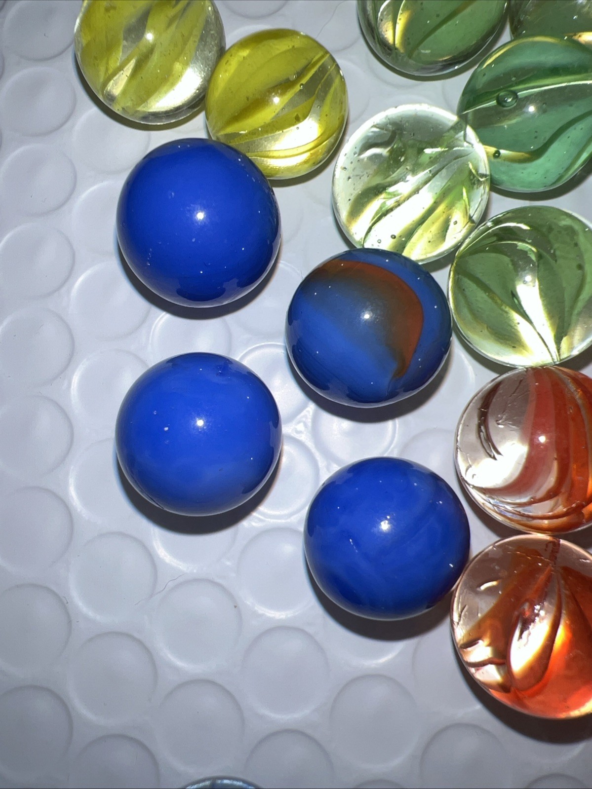 Lot of 43 Antique Vintage Marbles Opaque Swirl Shooter Agate Marble Cats Eye
