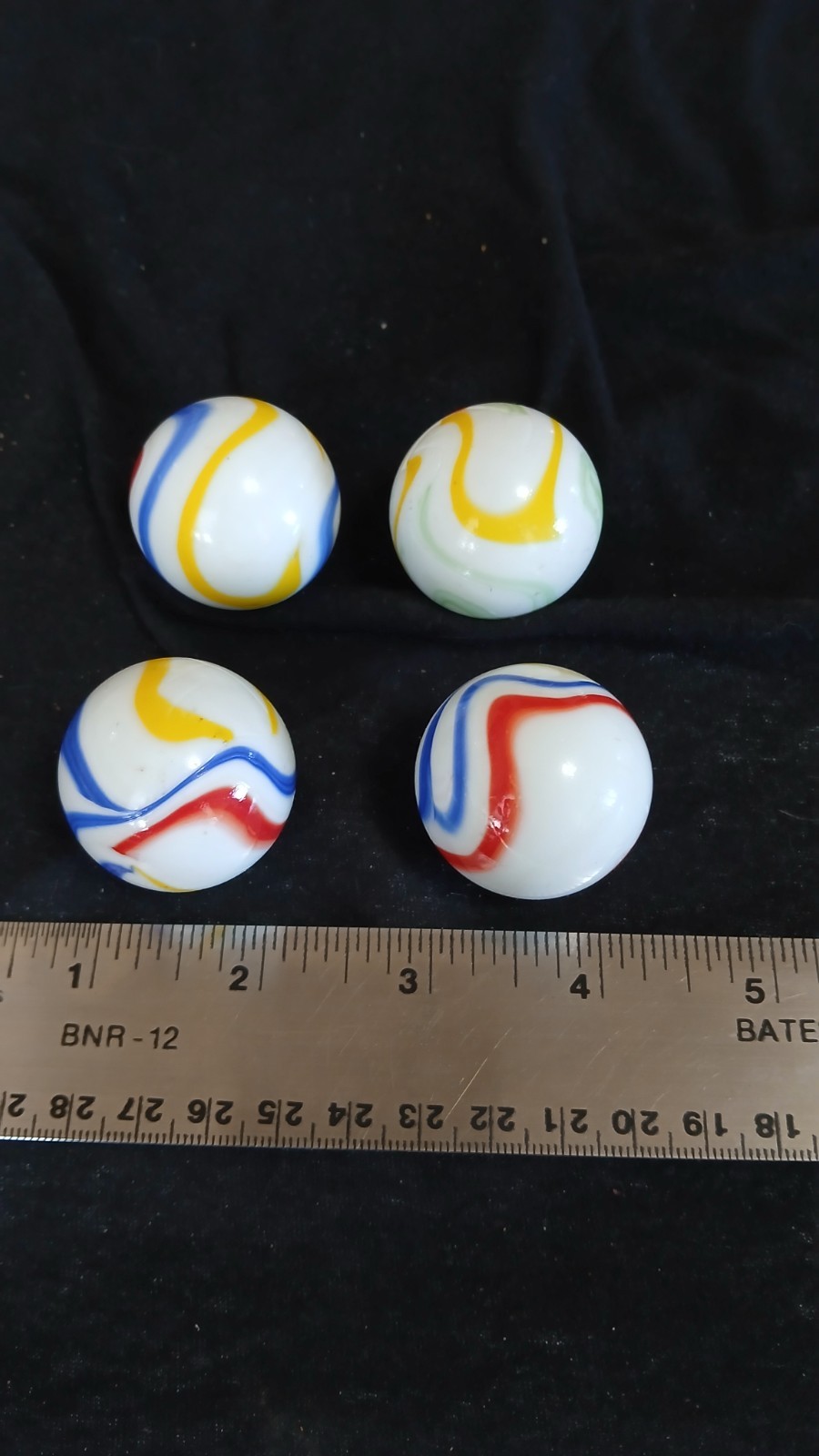 4 Glass Art Shooter Marbles 1 3/8 inch