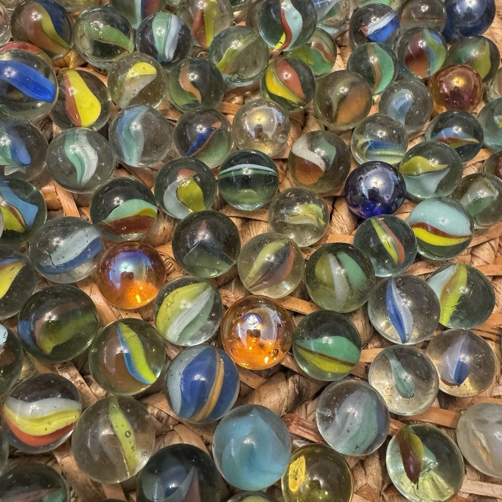 Vintage Cat Eye Mixture Collectible Game Colorful Lot Of Marbles 250 Total