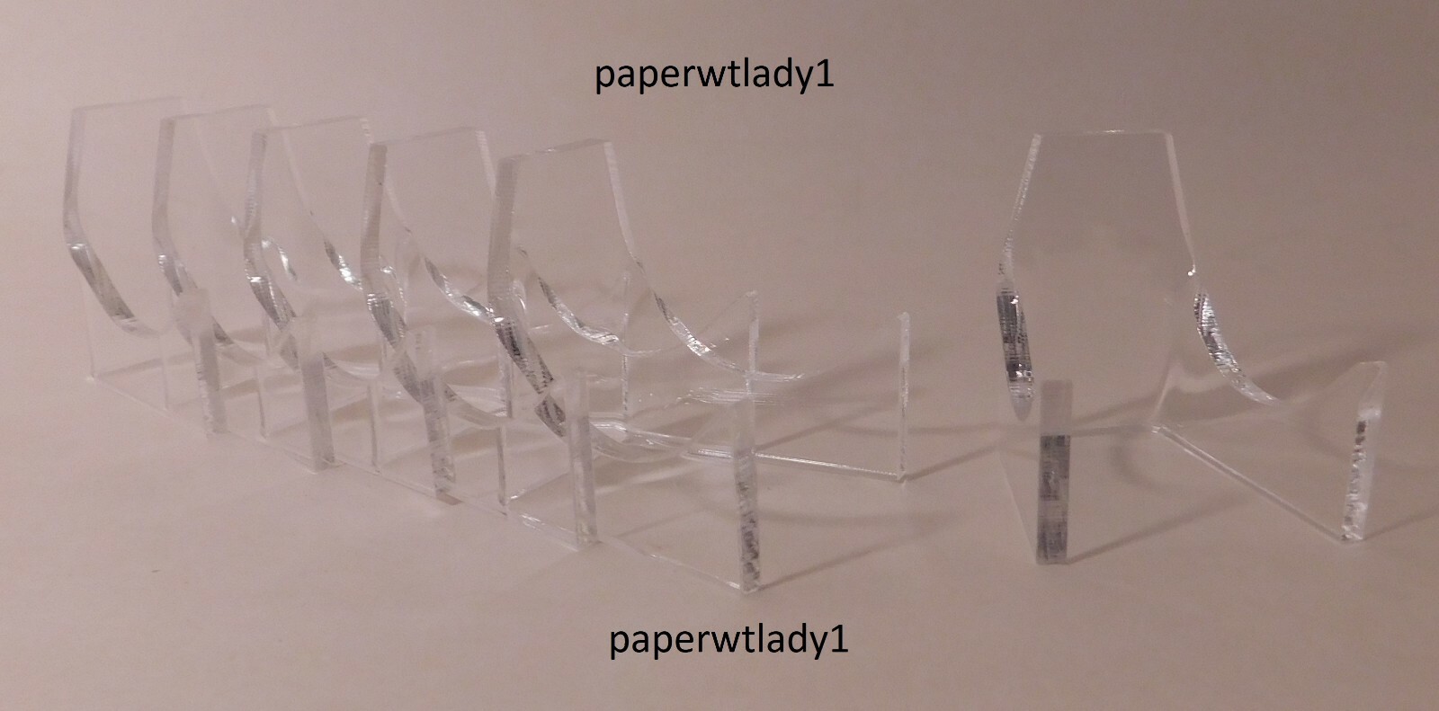One New Box of 6 SMALL Acrylic MARBLE STANDS & Best ones on the Internet!