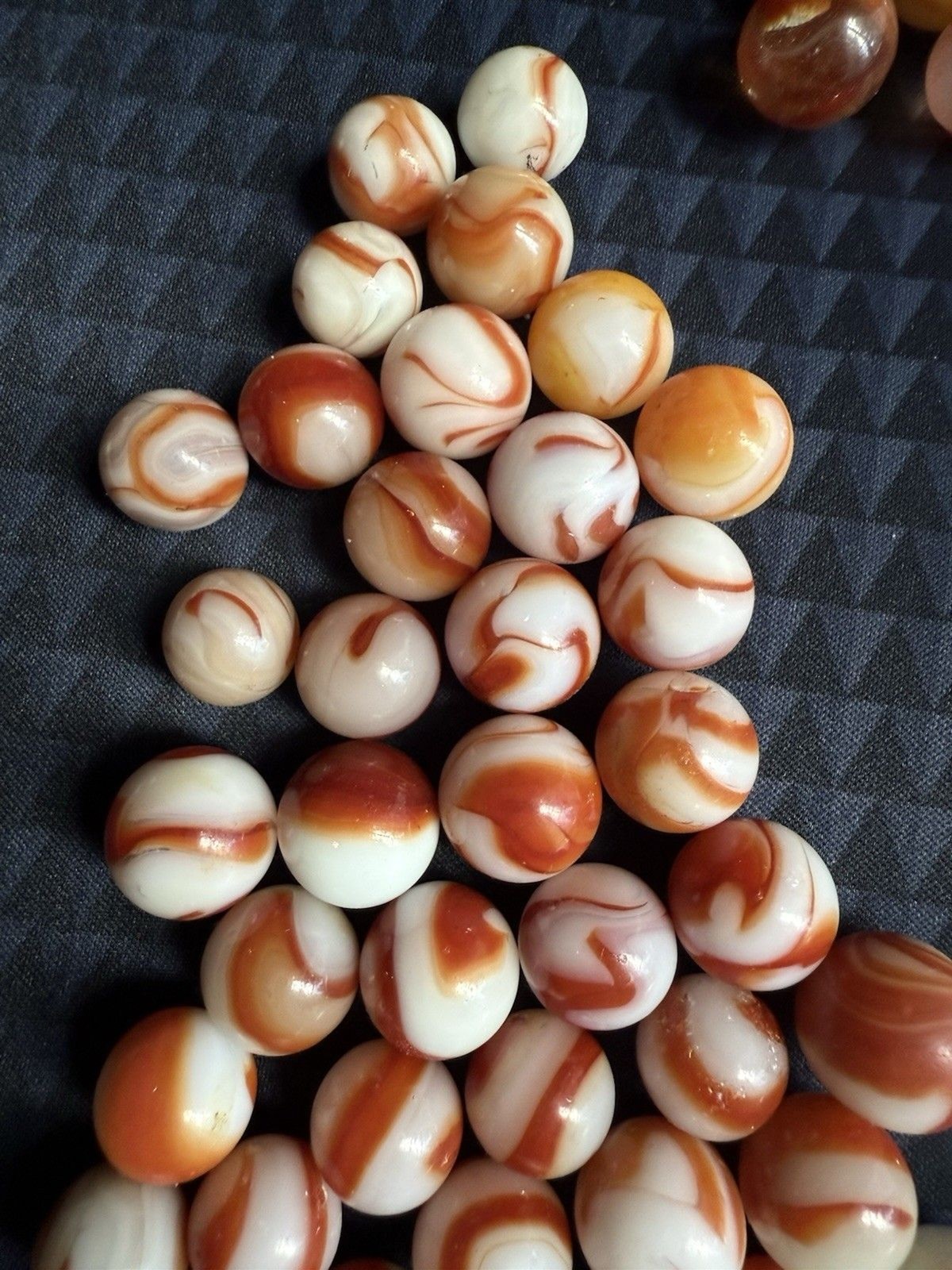 Huge VTG. Akro Agate, Peltier, Oxblood ?,Rainbow, Ravenswood,Glass Marble Of 64