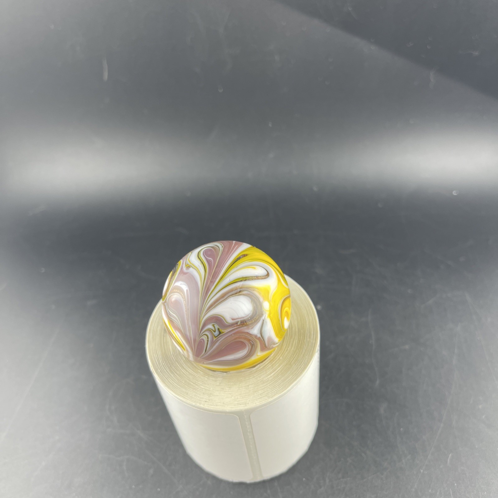 JABO? Swirl Marble 40.28mm Copper Yellow Violet Large Shooter