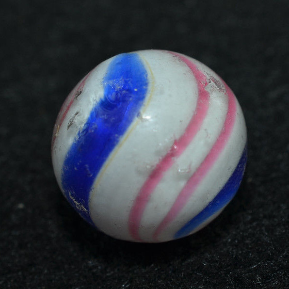 Peppermint Swirl Marble 11/16″ Rare Antique German Handmade MAR 204