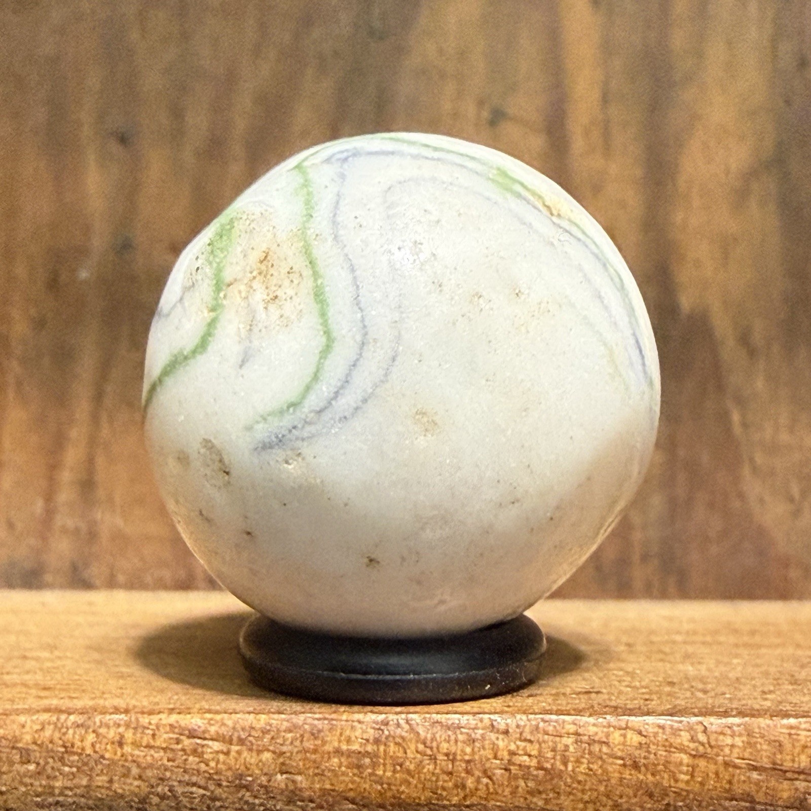 Antique German Handmade Lined Crockery Marble 23/32” Mint | 274