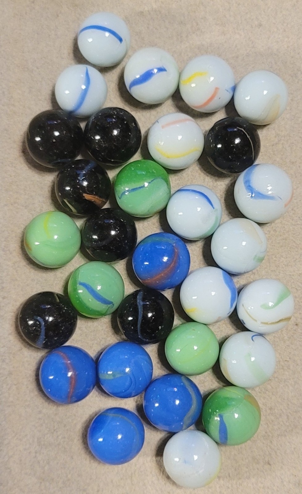 Lot Of 30 Assorted Glass Marbles