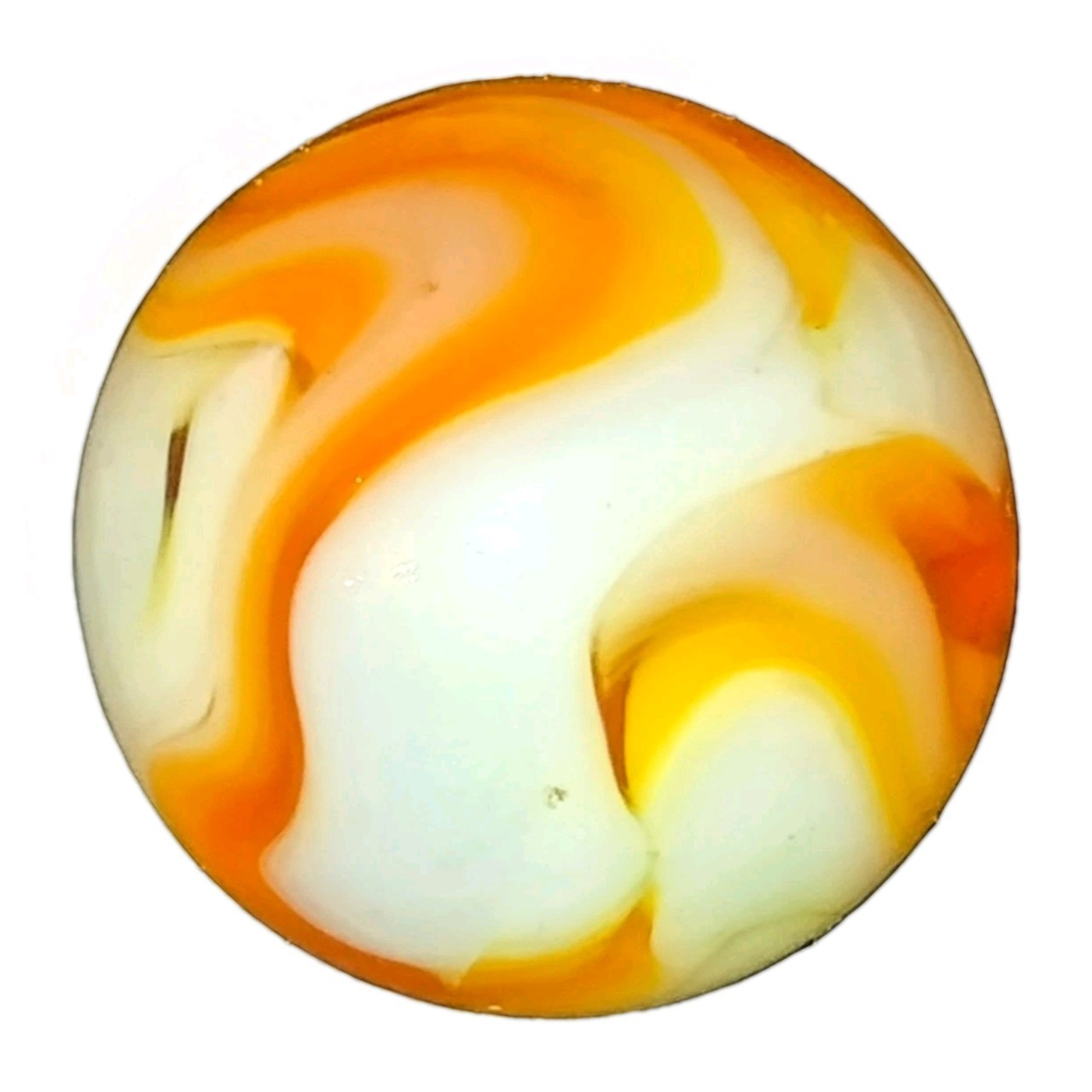 Vintage Alley Agate Flame Swirl Shooter Opaque Multi Color Glass Toy Marble .92″