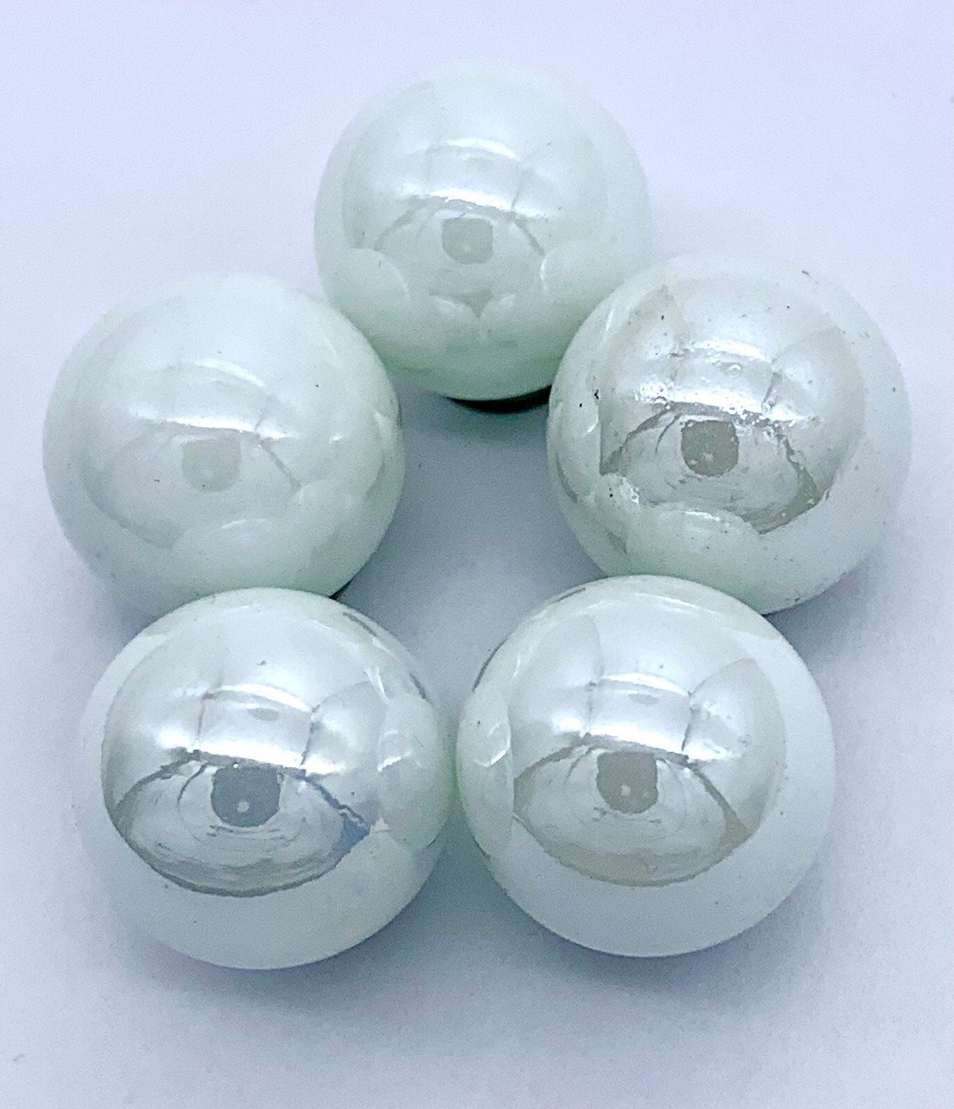 New for 2023! 16mm Iridescent Opal Glass Marbles Choice 9 Colors Pks of 5 Vacor