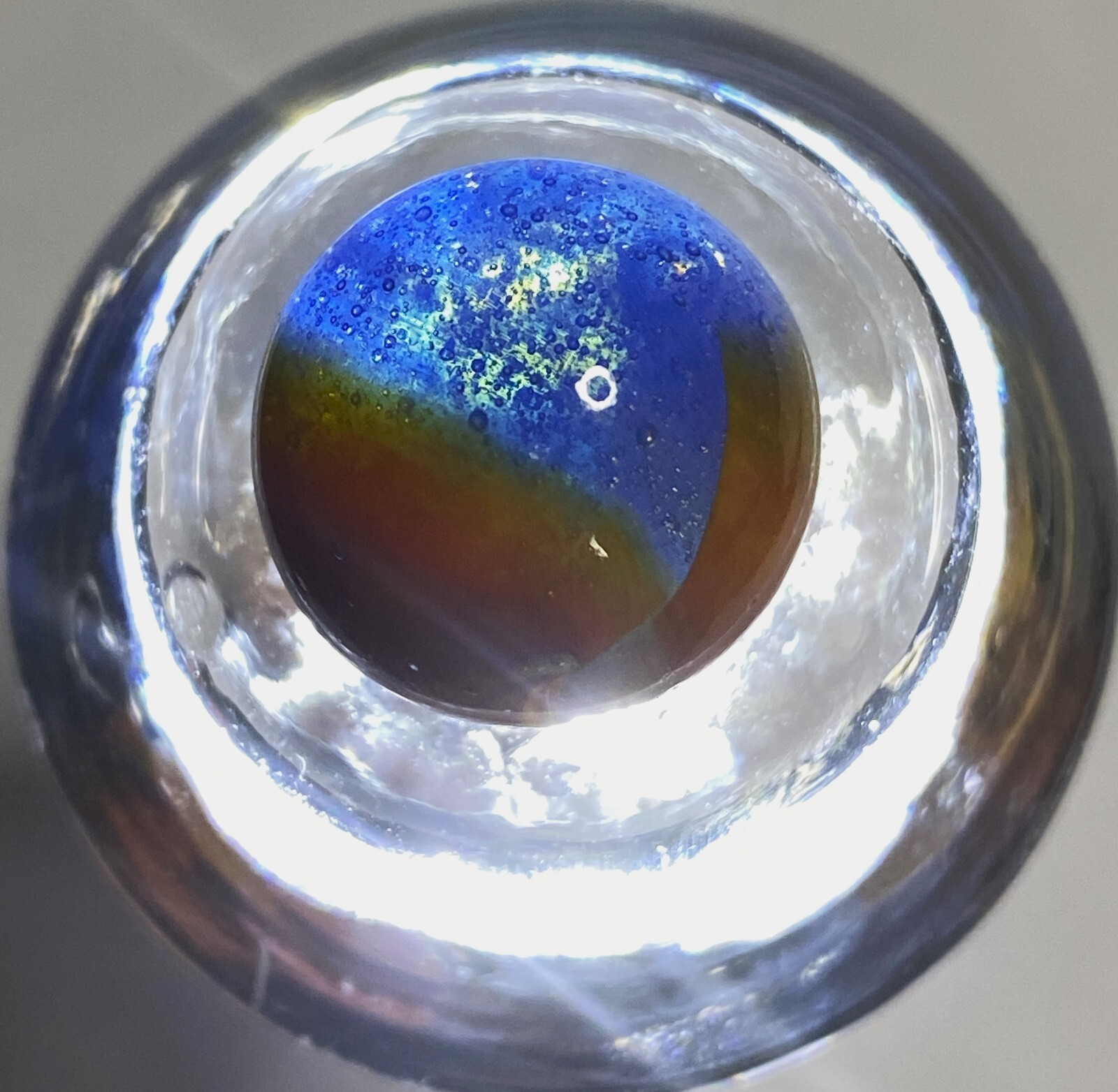 #2 PELTIER MARBLE HYBRID RAINBO BLENDED SPIDERMAN BURNT COLORS .66″ NM+/- MX121