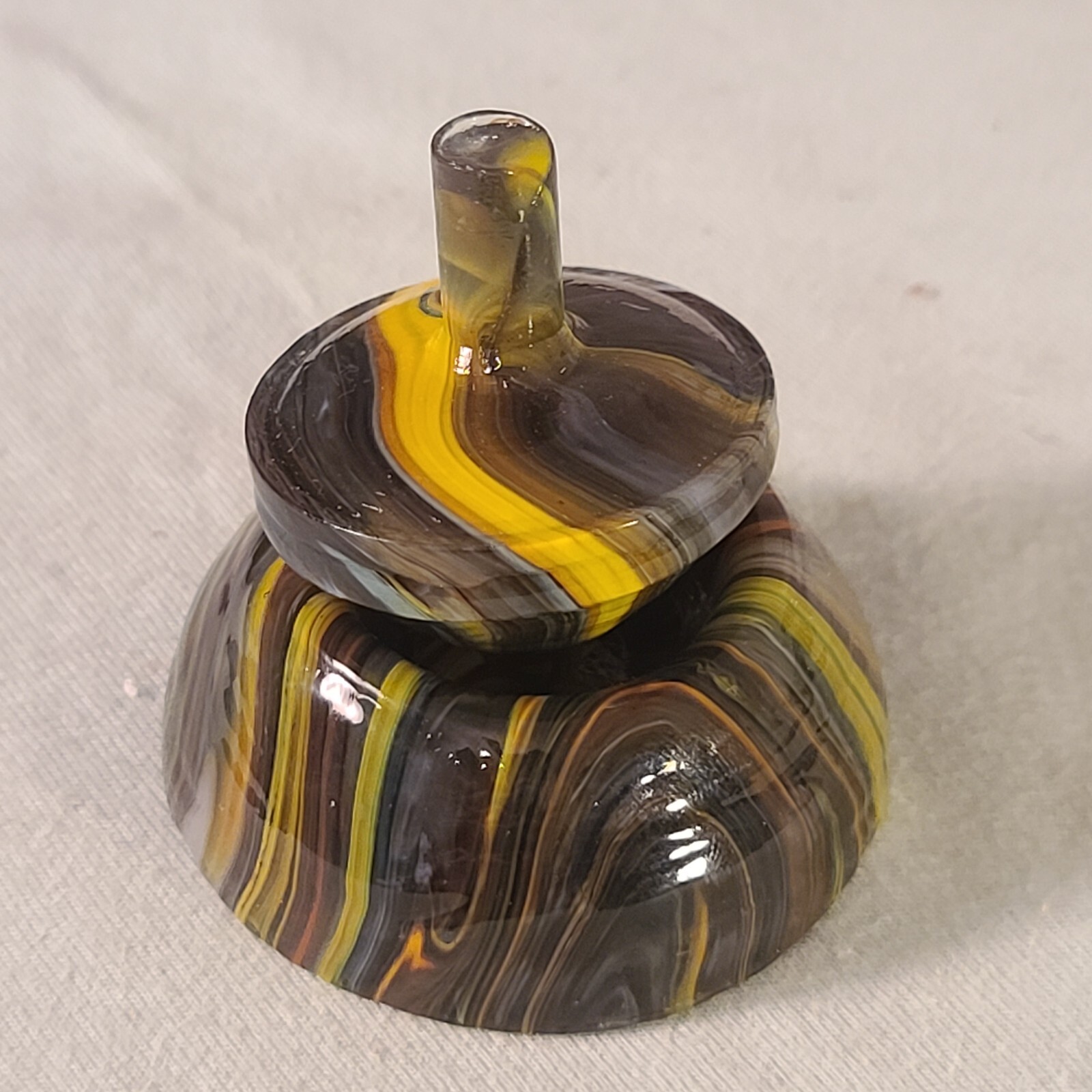 ANDY DAVIS, Glass Art Spinning Top & Base, Encore Run (?), #263A