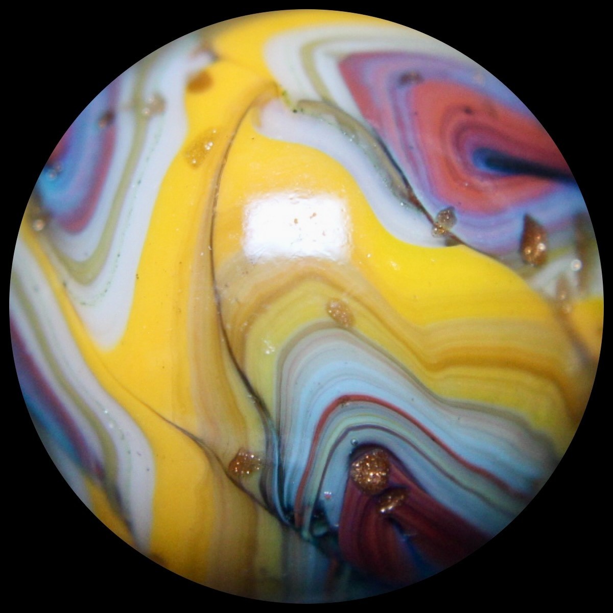 JABO Gold Medal Marble Collector Series: Goldenrod, Oxblood & Lavender Lutz