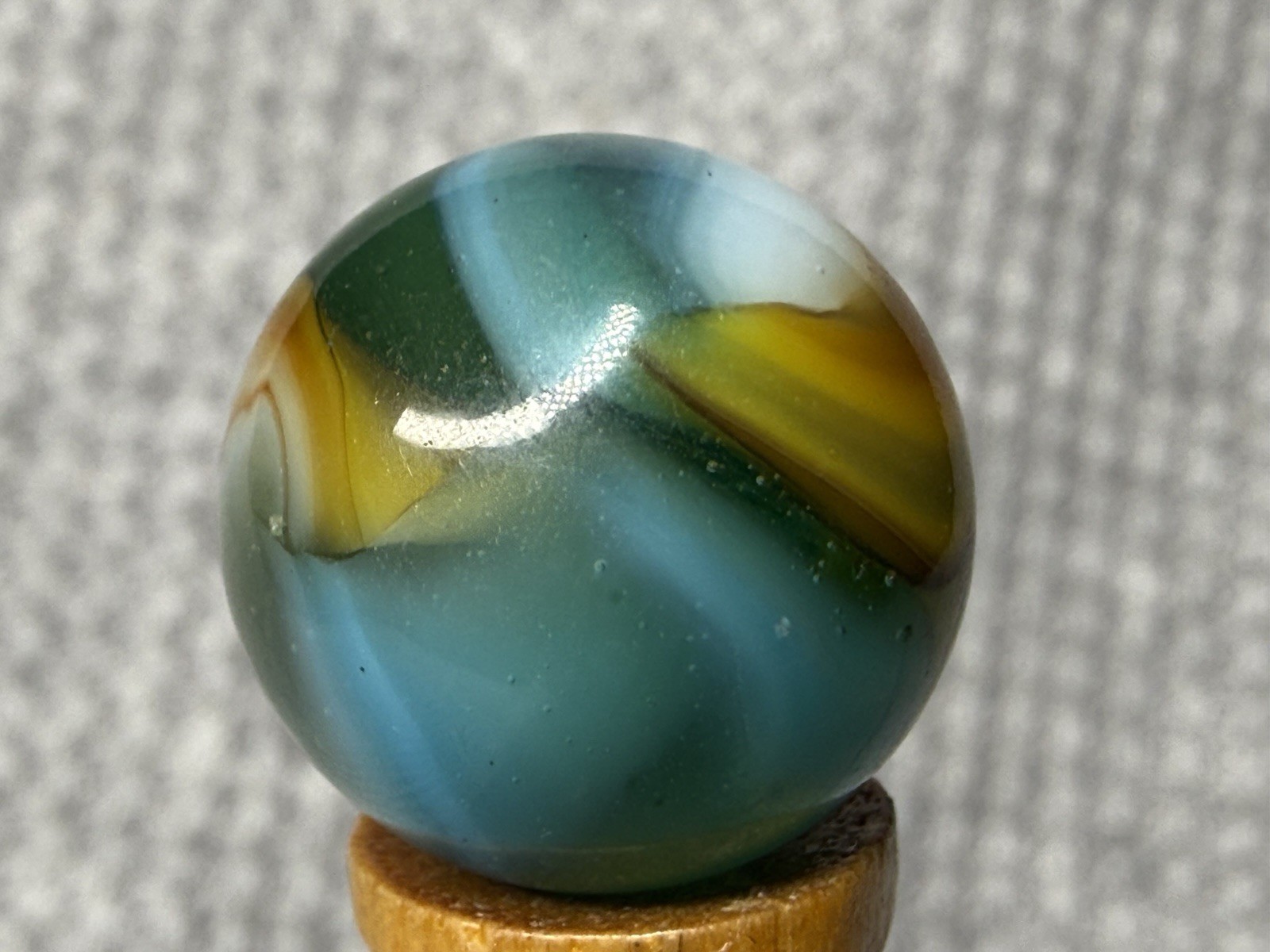 Lot Of 3 Peltier Marbles MC Multi Colored Rainbo .61” To .65” NM(+)