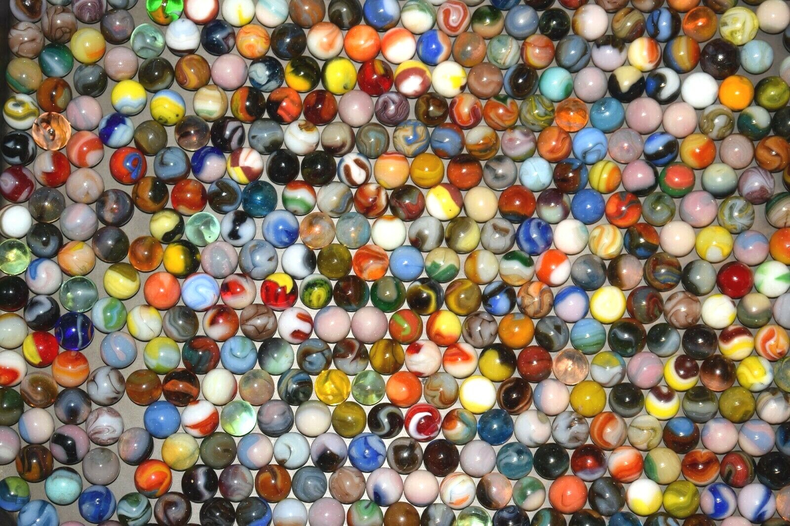 👀⏩ Classic Run JABO Collectors Mixed Marbles Lot of 10 Size .625″=5/8″ Mint