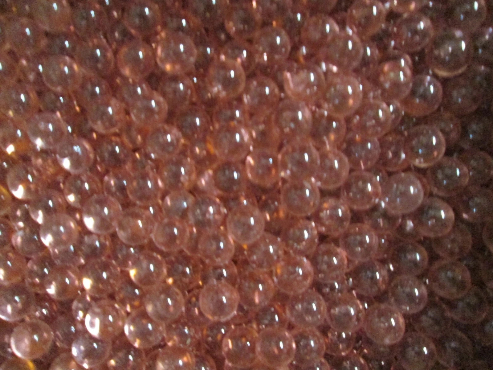 MARBLE BULK LOT 1 LB 9/16 INCH PEACH COLOR CHAMPION MARBLES
