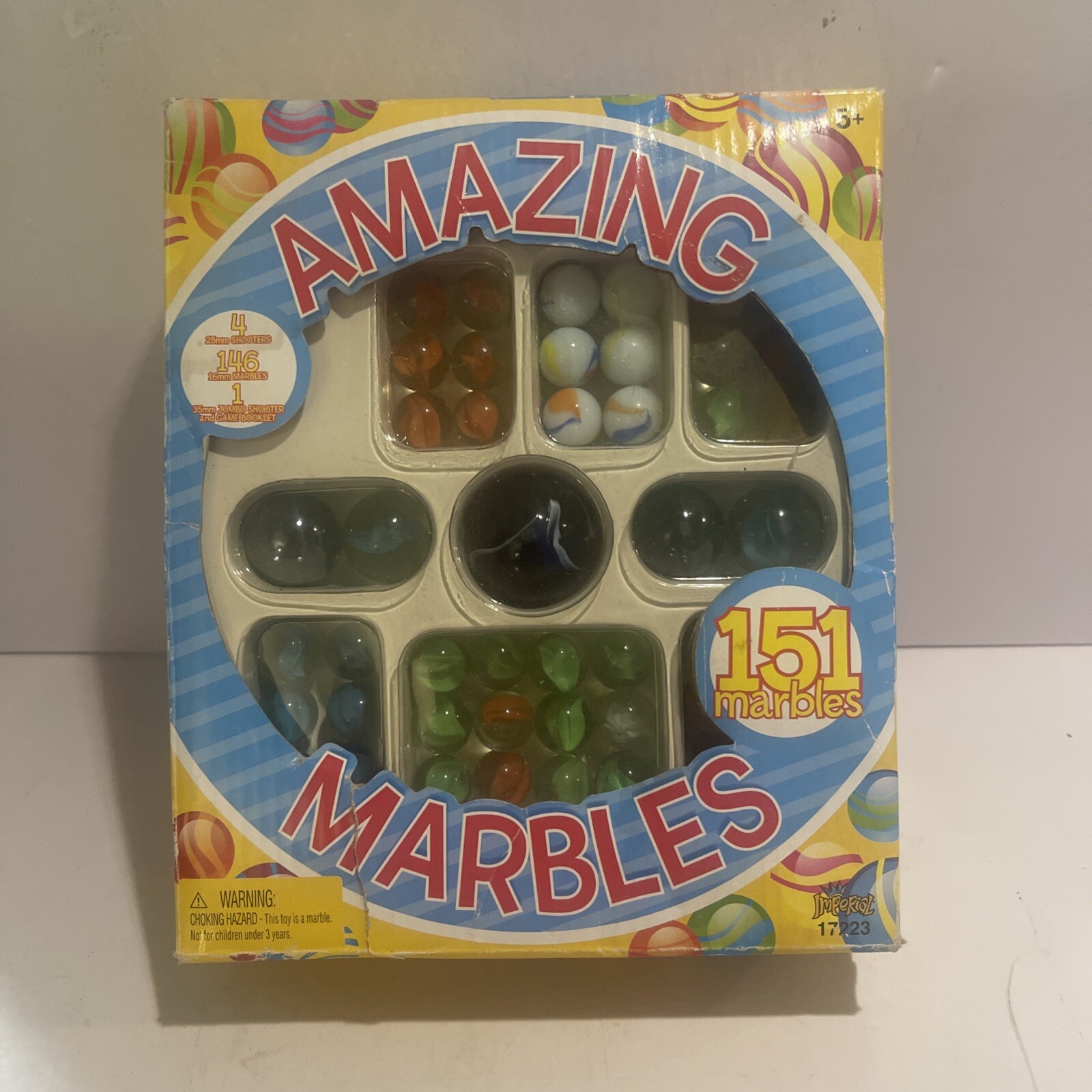Amazing 151 Marbles Shooters Game With Booklet 146-16mm 4-25mm 1-Jumbo 35mm 🤩