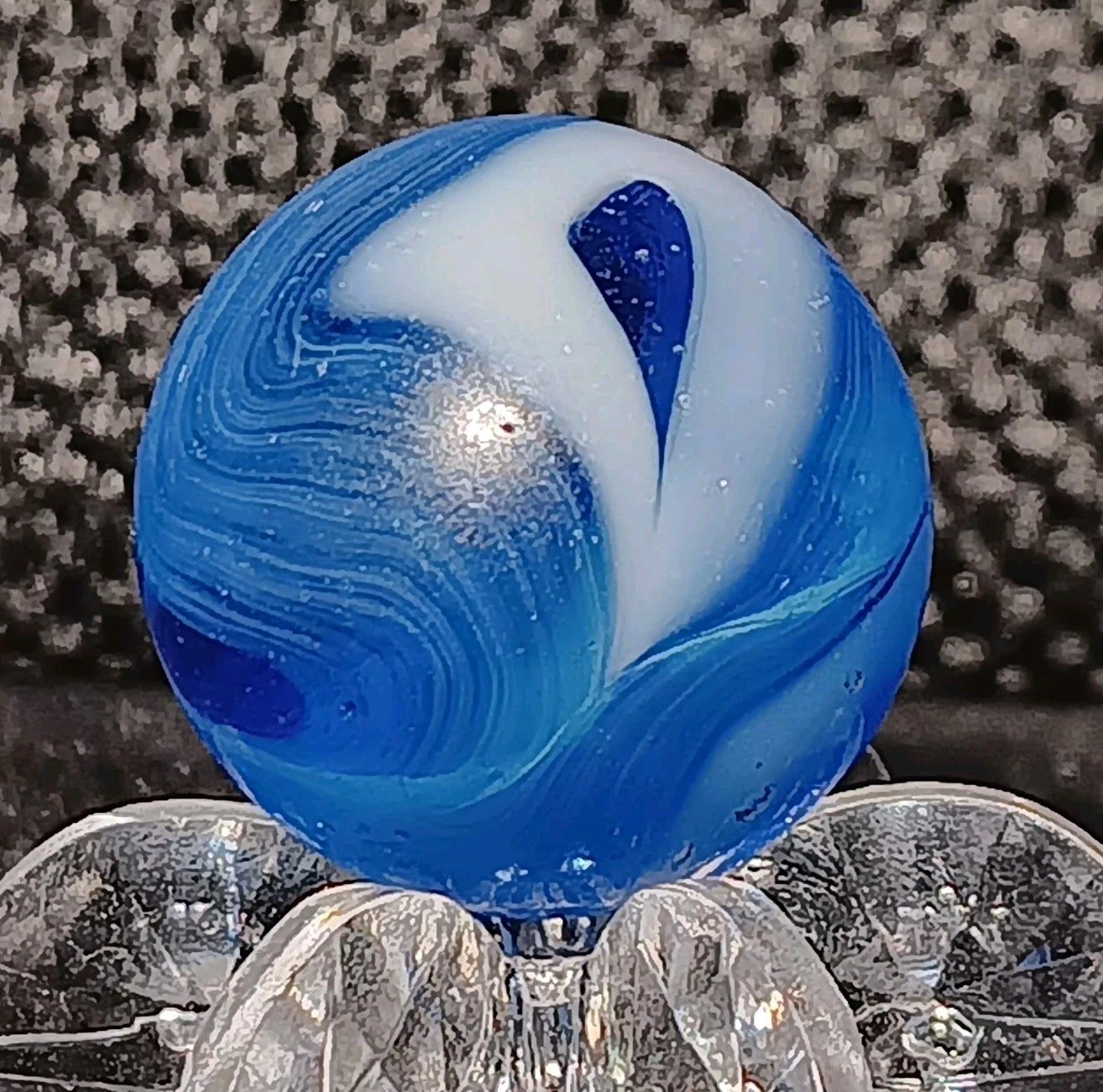 Vintage Jackson Transparent Swirl Marble. 5/8″ Near Mint. Htf Example