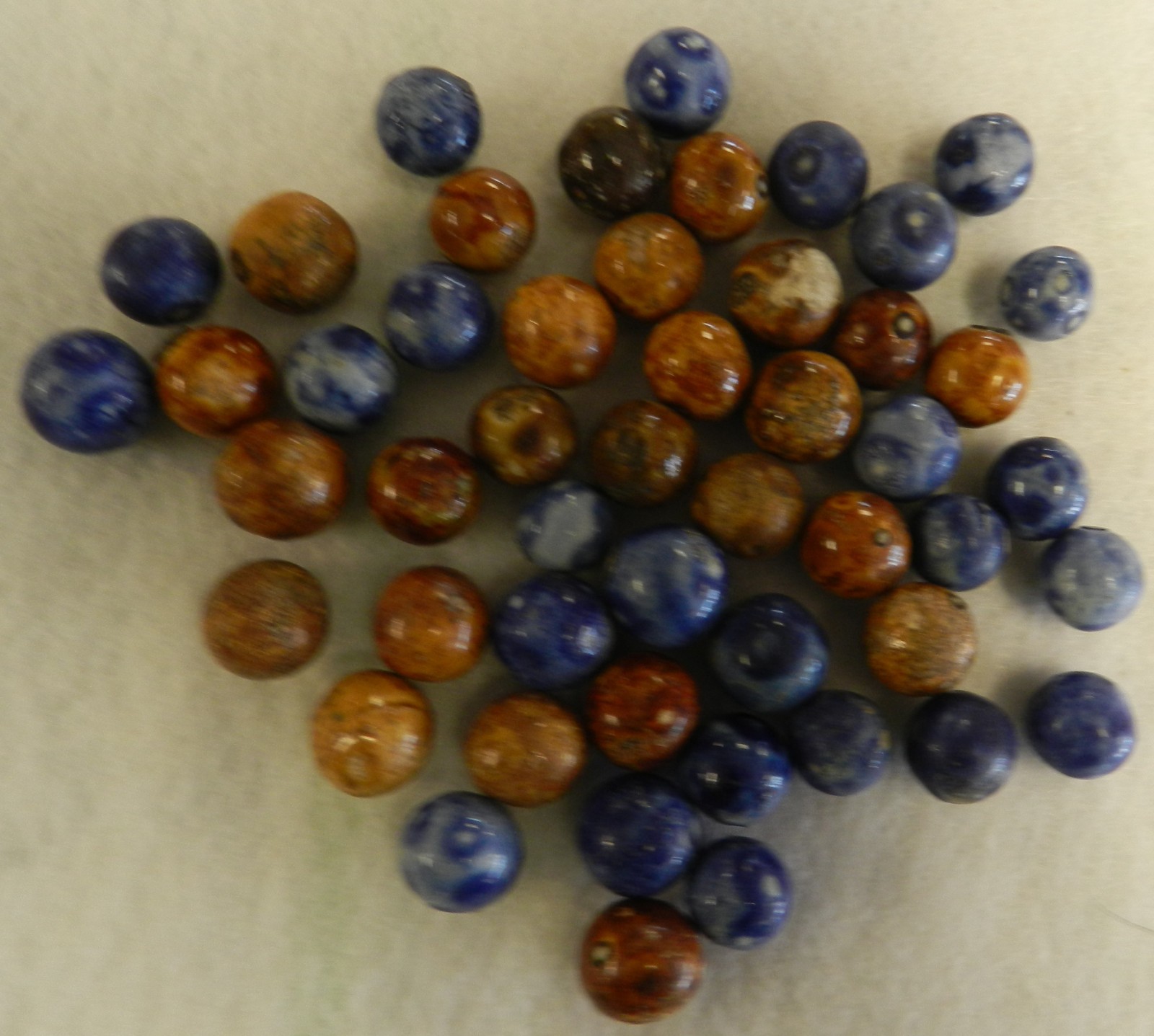 #19978m Vintage Group of 50 Small Sized Bennington Marbles .42 to .52 Inches