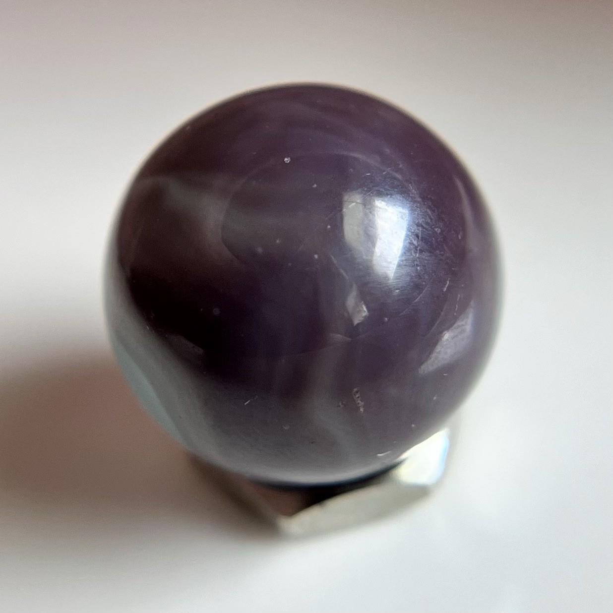 💜HTF Vitro Agate Conqueror Lavender Brushed Patch Marble NM+ .62”