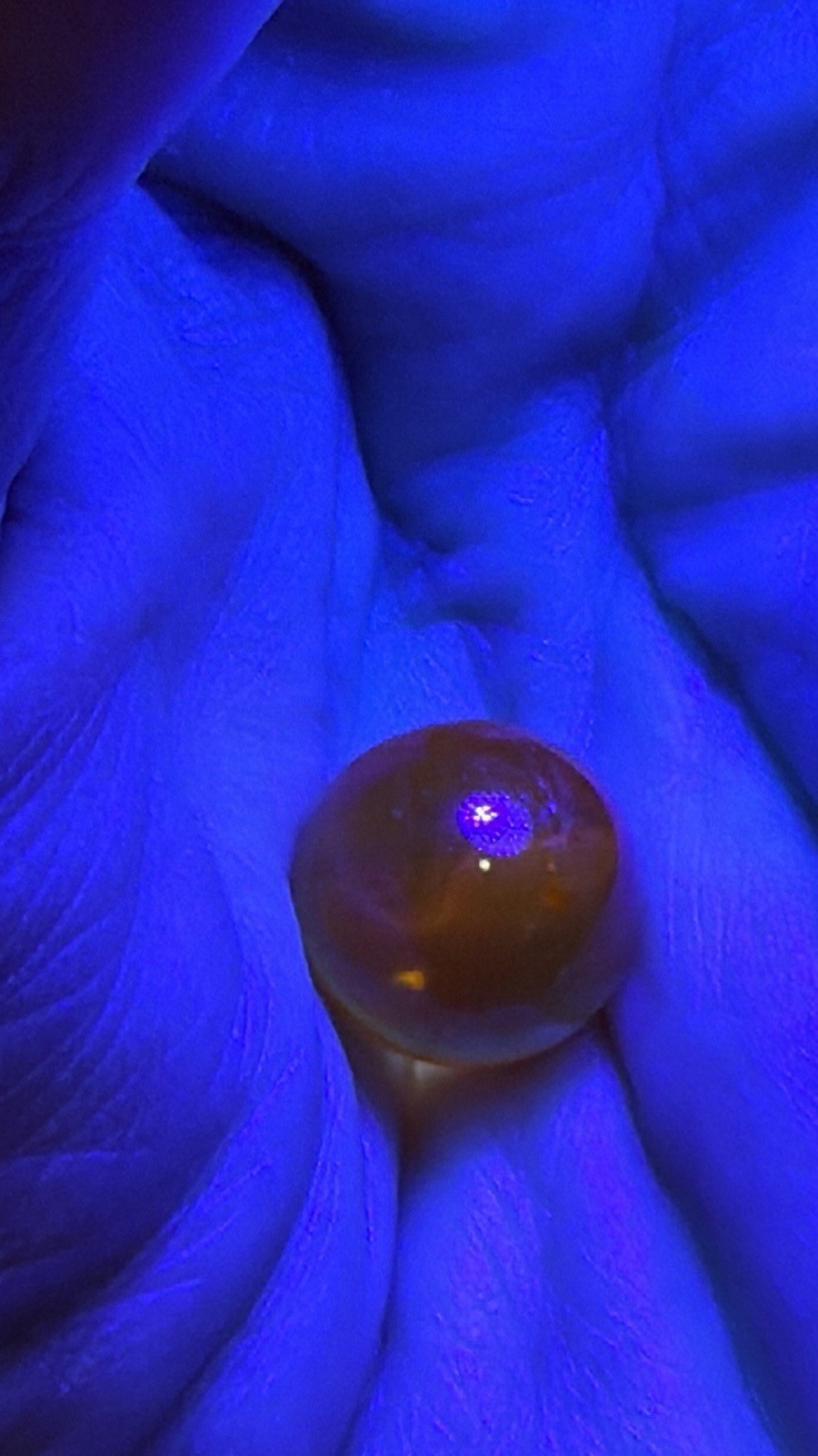 11 Vintage UV Reactive Marbles Orange Glow Cadmium Akro Style 5/8”, .63”, 16.2mm