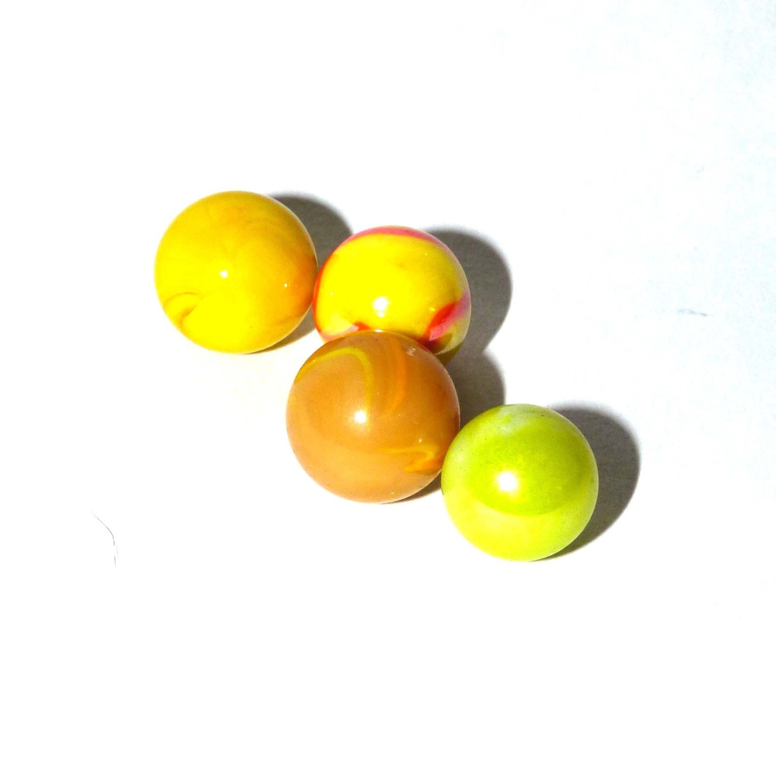 Vintage Marble Lot 36 Opaque Swirl Marbles Shooter 16mm Mixed Colors