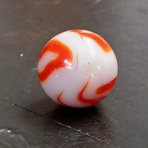 Vintage Marbles Peltier Alley Ravenswood Christensen Flame Swirl .63″ Marble