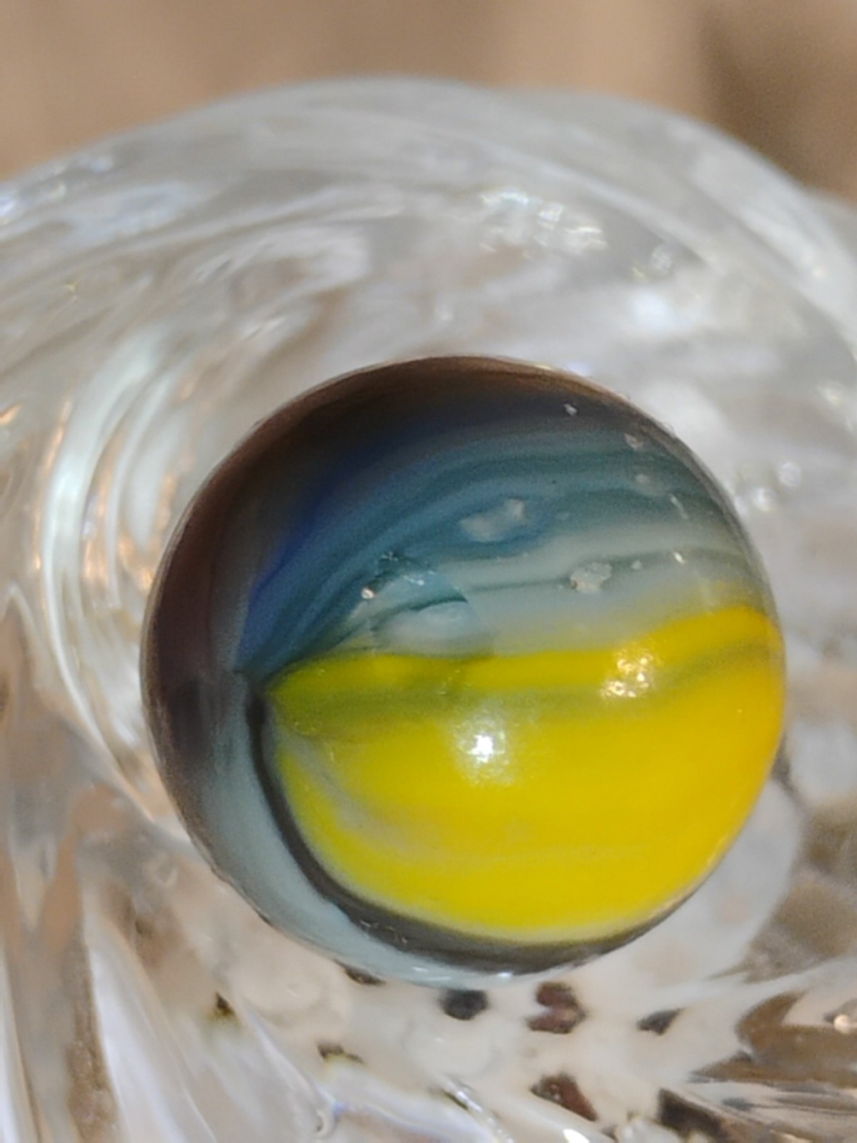 Vintage Rare Color Master Vitro Akro Sunburst Purple Yellow Blue Marble ?