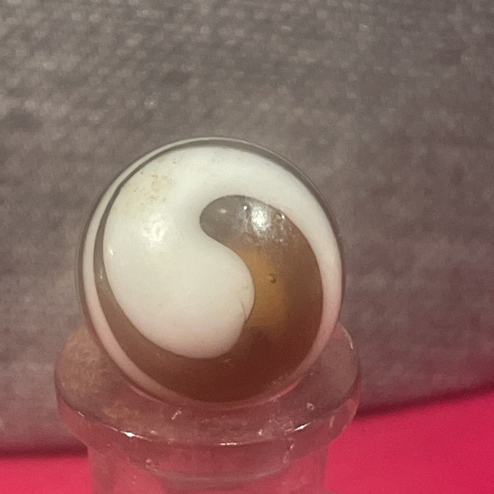 Vintage MF Christensen & Son MFC or CAC Slag Marble, 17.6 MM 0.68 in, VG