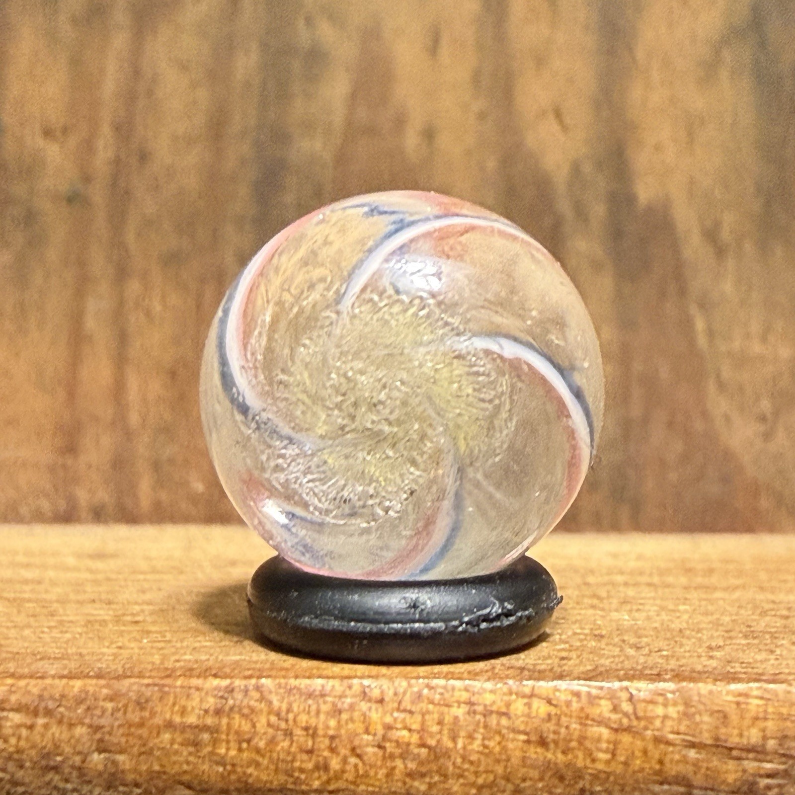 Antique German Handmade Latticinio Peewee Marble 15/32(-)” Near Mint(++) | 269