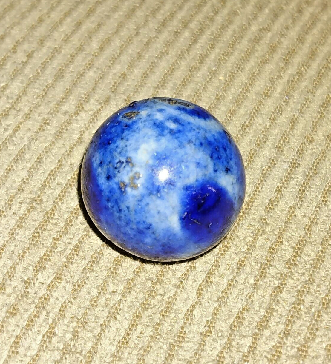 VINTAGE BENNINGTON POTTERY ORIG MARBLE 1880s? NM COBALT BLUE ESTATE 9/16? jh