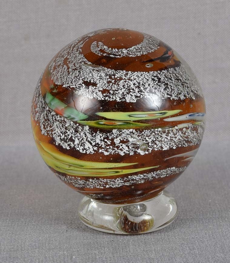 1987 LUTZ glass MARBLE signed AC