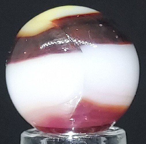 Vintage Vitro “Black Lined All-Red” Marble 5/8 Inch Size Near-Mint Condition