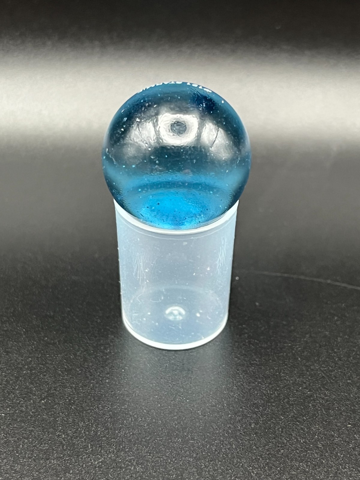 Vintage Pokemon Collectible BLUE Glass Marble #121 Starmie Water