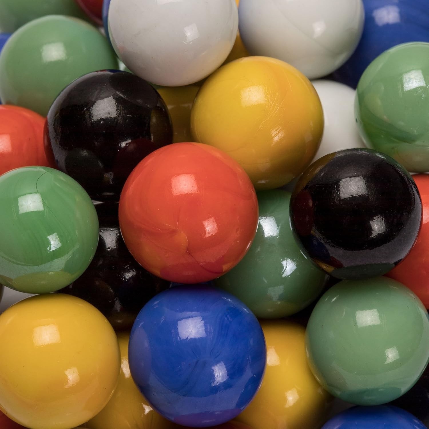 60 Pieces Chinese Checkers Marbles Set with Solid Colors – 16 Millimeters