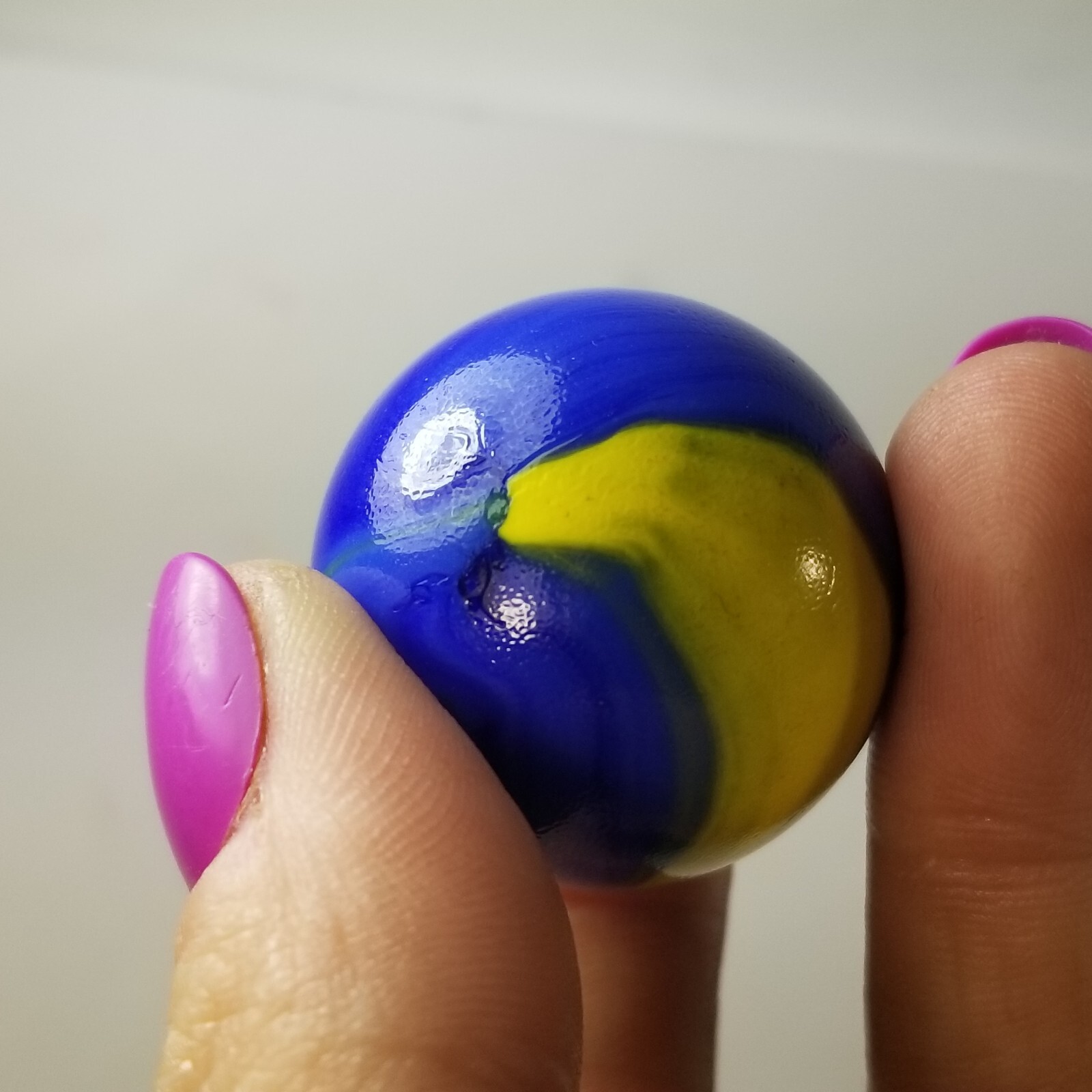 Cub Scout Large Shooter 1.14″ Blue Yellow Boy Scout Marble King? Vacor?