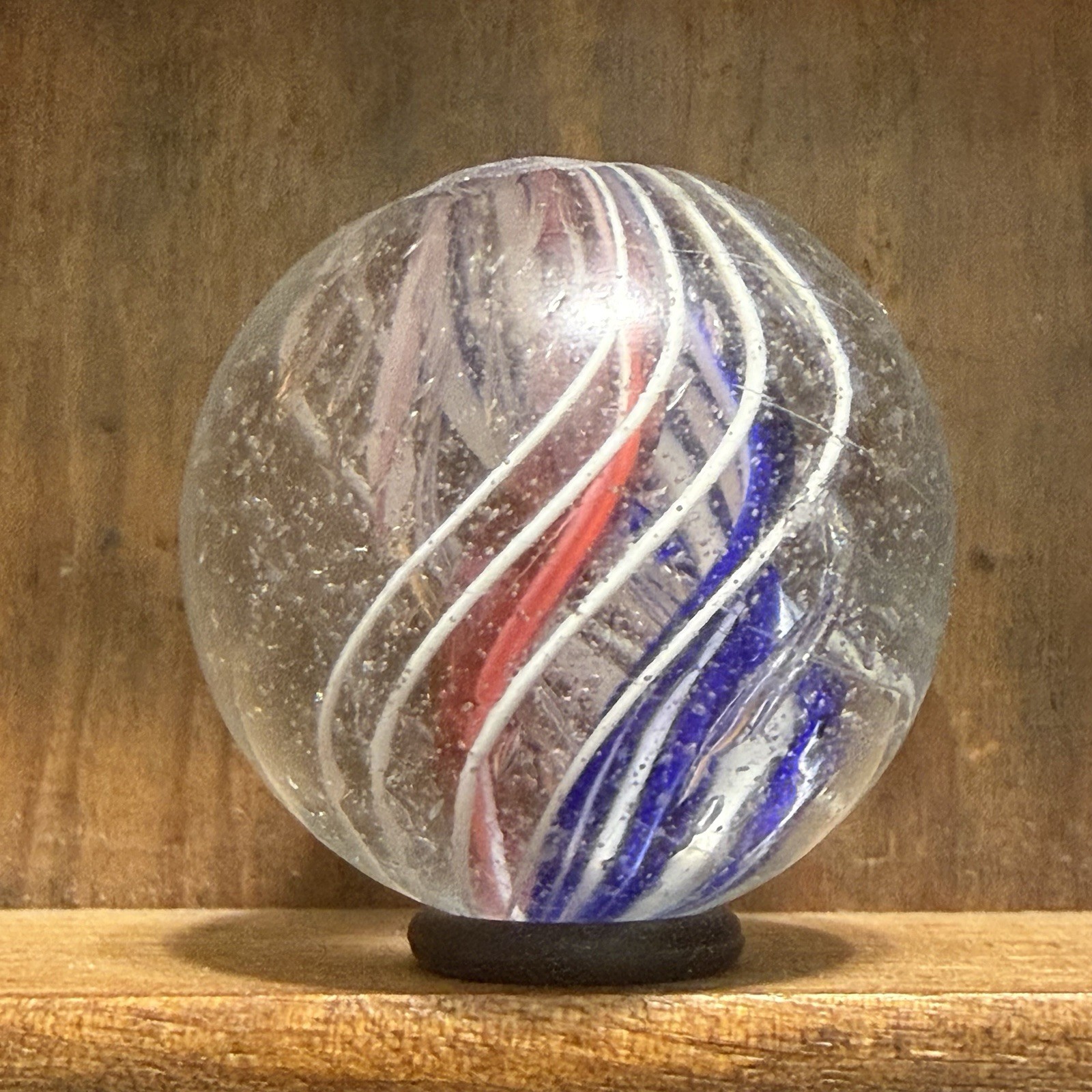 Antique Handmade Divided Core Marble 1-3/32” Near Mint(-) | 318