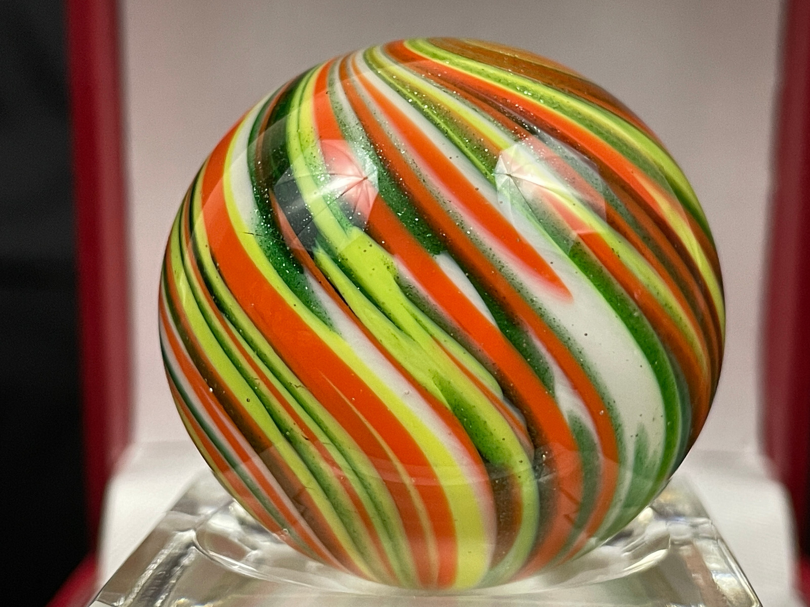 Rick Davis Glass Art Marble 1.48″ Signed #25